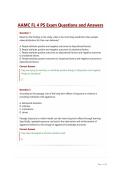 AAMC FL 4 PS Exam Questions and Answers