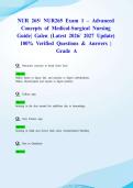 NUR 265&sol; NUR265 Exam 1 &ndash; Advanced Concepts of Medical-Surgical Nursing Guide&vert; Galen &lpar;Latest 2026&sol; 2027 Update&rpar; 100&percnt; Verified Questions & Answers &vert; Grade A&NewLine;
