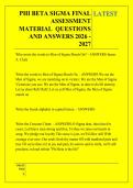 PHI BETA SIGMA FINAL &NewLine;ASSESSMENT &NewLine;MATERIAL  QUESTIONS &NewLine;AND ANSWERS 2026 - &NewLine;2027