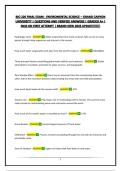 BIO 220 FINAL EXAM - ENVIROMENTAL SCIENCE &ndash; GRAND CANYON UNIVERSITY &vert; QUESTIONS AND VERIFIED ANSWERS &vert; GRADED A&plus; &vert; PASS ON FIRST ATTEMPT &vert; BRAND NEW 2026 UPDATE&excl;&excl;&excl;&excl;&excl;&excl;&excl;
