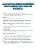ASAM CRITERIA ACTUAL EXAM PAPER&NewLine;2026 QUESTIONS WITH ANSWERS&NewLine;GRADED A&plus;&NewLine;