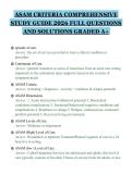 ASAM CRITERIA COMPREHENSIVE&NewLine;STUDY GUIDE 2026 FULL QUESTIONS&NewLine;AND SOLUTIONS GRADED A&plus;&NewLine;