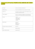 ScribeAmerica OP Final Exam UPDATED ACTUAL QUESTIONS AND CORRECT &NewLine;ANSWERS