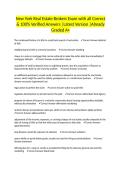 New York Real Estate Brokers Exam with all Correct & 100&percnt; Verified Answers &vert;Latest Version &vert;Already Graded A&plus;