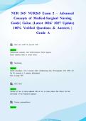NUR 265&sol; NUR265 Exam 2 &ndash; Advanced Concepts of Medical-Surgical Nursing Guide&vert; Galen &lpar;Latest 2026&sol; 2027 Update&rpar; 100&percnt; Verified Questions & Answers &vert; Grade A