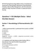 NR 546 Psychopharmacology Midterm Exam&colon; Comprehensive&NewLine;Assessment of Neuroreceptor Mechanisms&comma; Pharmacokinetic&NewLine;Principles&comma; Adverse Effect Management&comma; and Clinical Decision&NewLine;Making for Major Psychiatric Disorders in Advanced Practice&NewLine;Nursing
