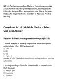 NR 546 Psychopharmacology Midterm Exam&colon; Comprehensive&NewLine;Assessment of Neuroreceptor Mechanisms&comma; Pharmacokinetic&NewLine;Principles&comma; Adverse Effect Management&comma; and Clinical Decision&NewLine;Making for Major Psychiatric Disorders in Advanced Practice&NewLine;Nursing