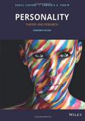 LATEST SOLUTIONS MANUAL & TEST BANK FOR Personality&colon; Theory and Research&comma; Fourteenth Edition by Daniel Cervone &vert;&vert;ALL CHAPTERS COVERED &vert;&vert; A&plus; MATERIAL