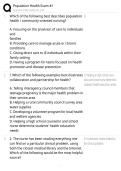 Population Health Exam 1 Review 2026 &vert; Public Health Nursing Practice Questions & Study Guide