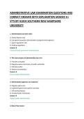 ADMINISTRATIVE LAW EXAMINATION QUESTIONS AND &NewLine;CORRECT ANSWER WITH EXPLANATION GRADED A&plus; &NewLine;STTUDY GUIDE