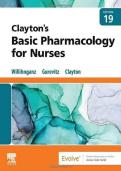 TEST BANK FOR Clayton&rsquo;s Basic Pharmacology for Nurses  19th EDITION by  Michelle Willihnganz &vert;&vert; ALL CHAPTERS PRESENT &vert;&vert; A&plus; ASSURED &vert;&vert; Kindly leave a review &vert;&vert;
