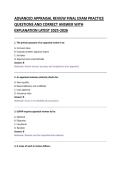 ADVANCED APPRAISAL REVIEW FINAL EXAM PRACTICE &NewLine;QUESTIONS AND CORRECT ANSWER WITH &NewLine;EXPLANATION LATEST 2025-2026 