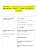New York Law Exam &lpar;NYLE&rpar; with all Correct & 100&percnt; Verified Answers &vert;Latest Version &vert;Already Graded A&plus;
