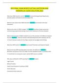 ODS FINAL  EXAM NEWEST ACTUAL QUESTIONS AND ANSWERS &lpar;A&plus; GUIDE SOLUTION&rpar; 2026