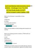 Certified Medical Administrative Assistant CMAA NHA Study Guide 3&period;0 With Verified Answers