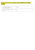 PSL 425 Final Exam Quiz 2 UPDATED ACTUAL QUESTIONS AND CORRECT &NewLine;ANSWERS 