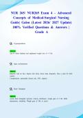 NUR 265&sol; NUR265 Exam 4 &ndash; Advanced Concepts of Medical-Surgical Nursing Guide&vert; Galen &lpar;Latest 2026&sol; 2027 Update&rpar; 100&percnt; Verified Questions & Answers &vert; Grade A