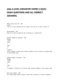 AQA A Level Chemistry Paper 2 &lpar;2025&rpar; Exam Questions and All Correct Answers&period;