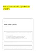 women gender studies quiz -1
