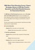 NRA Basic Pistol Shooting Course &vert; Expert Strategies&comma; Review of &lpar;50&rpar; Key Practice Questions and Verified Detailed Answers&semi; for Guaranteed Success&NewLine;&NewLine;