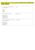 Womens Health Exam 2 Practice Questions UPDATED ACTUAL QUESTIONS AND &NewLine;CORRECT ANSWERS 