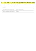 Women's Health Exam 1 UPDATED ACTUAL QUESTIONS AND CORRECT ANSWERS 