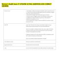 Women's Health Exam &num;1 UPDATED ACTUAL QUESTIONS AND CORRECT &NewLine;ANSWERS 