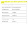 Women&rsquo;s Health Exam 1 First Half UPDATED ACTUAL QUESTIONS AND CORRECT &NewLine;ANSWERS