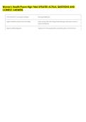 Women's Health Pharm High Yield UPDATED ACTUAL QUESTIONS AND &NewLine;CORRECT ANSWERS 