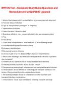 BMTCN Test &ndash; Complete Study Guide Questions and Revised Answers 2026&sol;2027 Updated &vert; Blood and Marrow Transplant Certification Nursing &vert; Comprehensive Exam Preparation Material