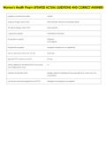 Women's Health Pharm UPDATED ACTUAL QUESTIONS AND CORRECT ANSWERS 