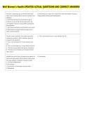 Well Women's Health UPDATED ACTUAL QUESTIONS AND CORRECT ANSWERS 