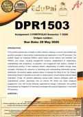 DPR1503 Assignment 3 PORTFOLIO &lpar;COMPLETE ANSWERS&rpar;Semester 1 2026 - DUE 29 May 2026