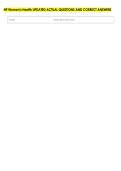 NP Women's Health UPDATED ACTUAL QUESTIONS AND CORRECT ANSWERS 