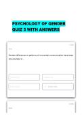 Psychology of Gender Quiz 5