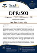 DPR1503 Assignment 3 Portfolio &lpar;ANSWERS&rpar; Semester 1 2026 - Due 29 May 2026