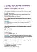 WGU D694 Elementary Health and Physical Education Methods &vert; OA &vert; Actual study Questions with correct detailed Answers &vert; 2026&sol;27 Updates
