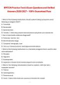 BMTCN Practice Test A Exam Questions and Verified Answers 2026&sol;2027 &ndash; Comprehensive Certification Review Guide