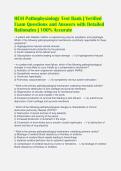 HESI Pathophysiology Test Bank &vert; Verified&NewLine;Exam Questions and Answers with Detailed&NewLine;Rationales &vert; 100&percnt; Accurate