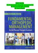 TEST BANK &NewLine;For fundamental orthopedic management for  &NewLine;the physical therapist assistant  &NewLine;By robert manske &NewLine;4TH EDITION