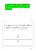 A-level English Language Gender Theory