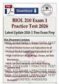 BIOL 210 Exam 1 Practice Test 2026 &vert; Verified Answers &vert; Trident Technical College &ndash; Pass with Confidence