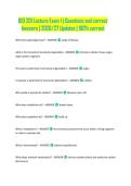 BIO 201 Lecture Exam 1 &vert; Questions and correct Answers &vert; 2026&sol;27 Updates &vert; 100&percnt; correct