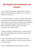 2026 EMT Module 3 Exam Actual Questions & Answers &lpar;Latest 2026 &sol; 2027 Update&rpar; 100&percnt; Guarantee Pass &lpar;Verified Answers&rpar;