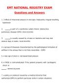 2026 EMT National Registry Exam Actual Questions & Answers &lpar;Latest 2026 &sol; 2027 Update&rpar; 100&percnt; Guarantee Pass &lpar;Verified Answers&rpar;
