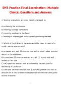 2026 EMT Practice Final Examination &lpar;Multiple Choice&rpar; Actual Questions & Answers &lpar;Latest 2026 &sol; 2027 Update&rpar; 100&percnt; Guarantee Pass &lpar;Verified Answers&rpar;