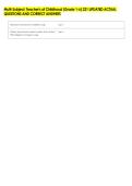 Multi-Subject&colon; Teacher's of Childhood &lpar;Grade 1-6&rpar; 221 UPDATED ACTUAL &NewLine;QUESTIONS AND CORRECT ANSWERS