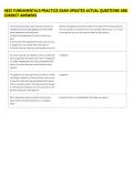 HESI FUNDAMENTALS PRACTICE EXAM UPDATED ACTUAL QUESTIONS AND &NewLine;CORRECT ANSWERS 