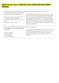 NBCOT Practice Exam 1 UPDATED ACTUAL QUESTIONS AND CORRECT &NewLine;ANSWERS 