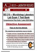 BIO 210 Lab Exam 1 Test Bank &vert; Latest Update 2026 &vert; Comprehensive Prep &ndash; Verified Questions & Answers PDF